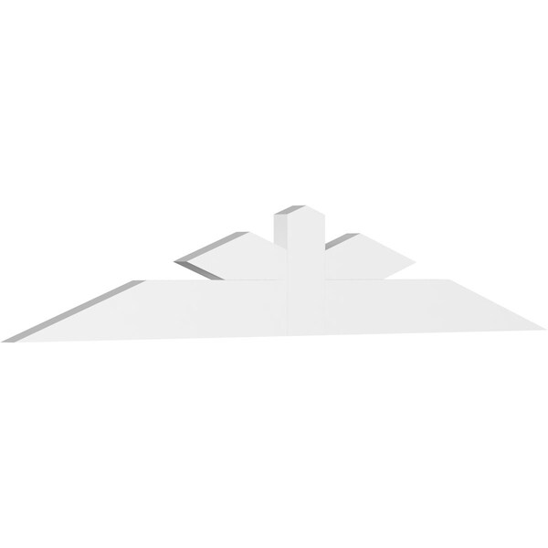 Ekena Millwork Saratoga Architectural Grade PVC Gable Bracket, 84"W x 14"H x 2"D x 6"F, 4/12 Pitch GBP084X14X0206SAR00 - main